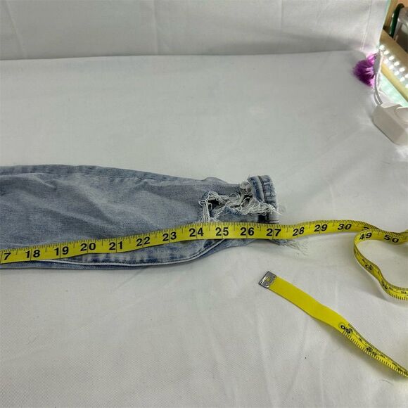 American Eagle Women's Super High Rise Distressed Jegging Jeans 000 Blue - Picture 8 of 8